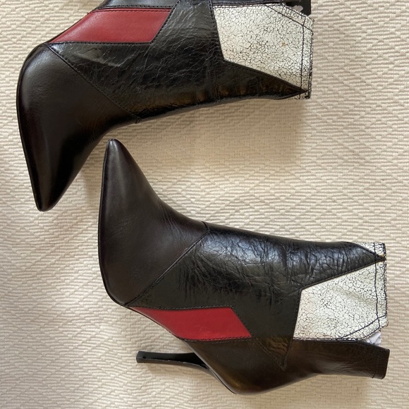 DIESEL Black Star Patch Leather Boots - Picture 2 of 9